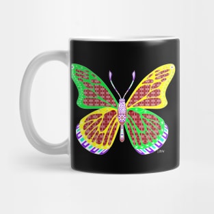 ballet with butterfly wings ecopop in totonac mandala patterns art Mug